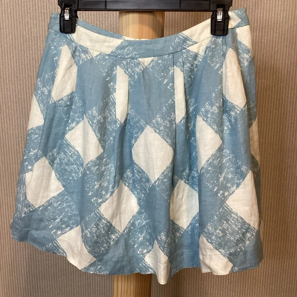 Boden Linen Pleated Circle Skirt Sz 6R - Picture 1 of 5